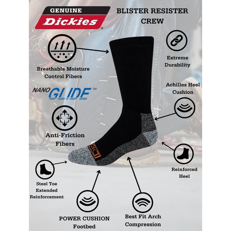 Dickies Men's Blister Resister Crew Socks 3-Pack photo 5