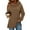 Brown, variant on Hoodies for Womens Dressy Split Hem Hooded Sweatshirts Casual Long Sleeve Pullovers Outwears Solid Color Comfy Loose Fit Tops with Pockets