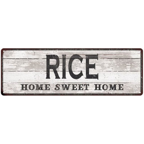 RICE Home Sweet Home Country Look 6x18 Metal Sign 106180045040