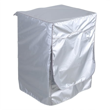 EECOO Washer Sunscreen Cover,Silver Washing Machine Cover Waterproof Sunscreen Cover Front Load Washer Dryer Coat Protection