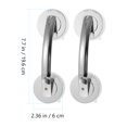 thumbnail image 2 of 2 Pcs Portable Bathroom Suction Handle Bars Plastic Door Handles (Silver), 2 of 7