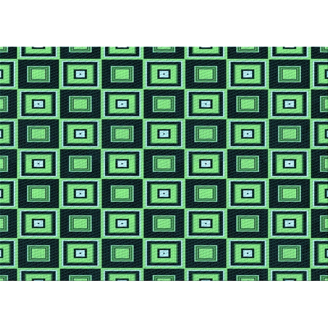 Ahgly Company Machine Washable Indoor Rectangle Transitional Deep Teal Green Area Rugs, 5' x 8'