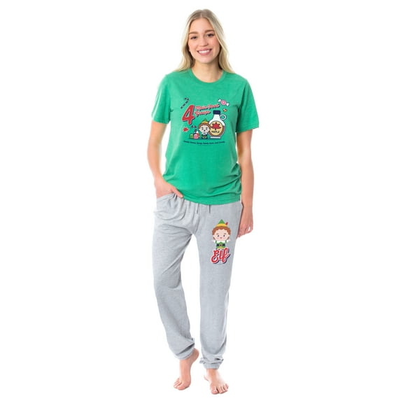 Elf The Movie Womens' Buddy Chibi Four Main Food Groups Sleep Pajama Set