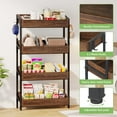 thumbnail image 7 of Tribesigns 4-Tier Retail Display Rack, Wooden Snack Candy Stand, Store Shelving Organizer with Heavy-Duty Metal Frame(2, Brown), 7 of 7