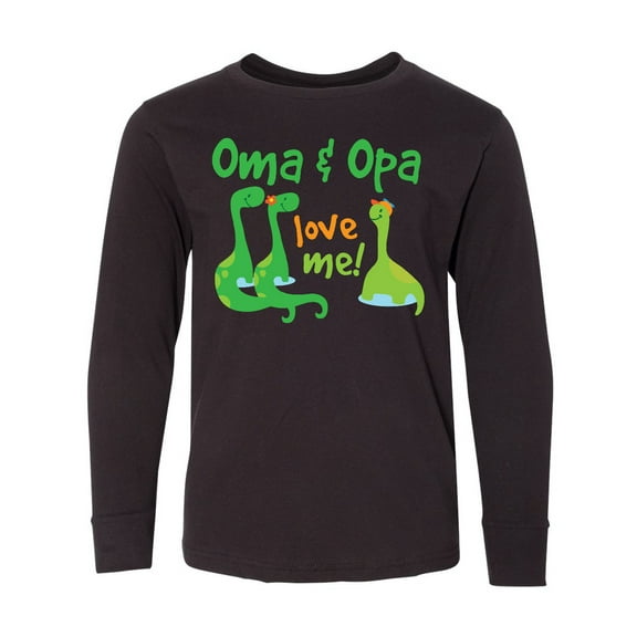 Inktastic Oma and Opa Love Me Grandchild Long Sleeve Youth T-Shirt