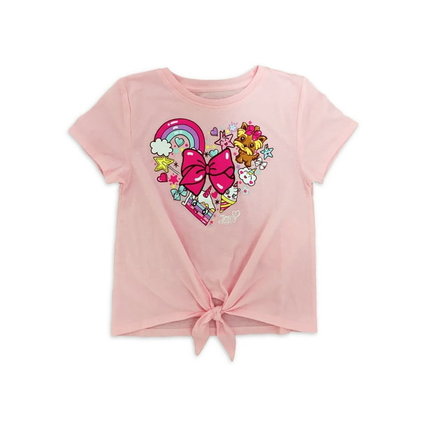 JoJo Siwa - Jojo Siwa Girls Tie-Front Graphic T-Shirt, Sizes 4-16 ...