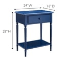 thumbnail image 2 of Solid Wood Coastal Nightstand with USB-C Charging Station, Soft-Close Drawer, Bedrooms and Living Rooms, 2 of 12
