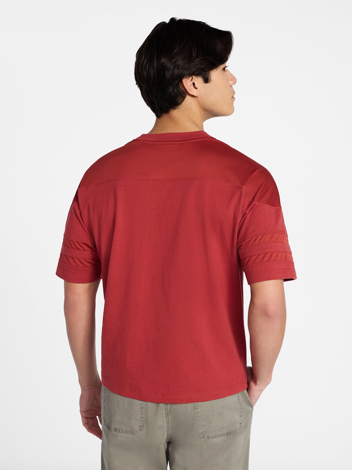 No Boundaries Mesh Football Tee with Short Sleeves, Men's XS-4XLT