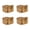 Assortment D, variant on BambooMN Laser Engraved Coasters - Home w/State - Style 2 - Square - Illinois - 4 Units