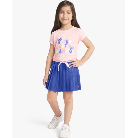 Champion Girls Graphic Tee and Mesh Skort Set - Fairy Tale - Size 4