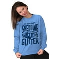 thumbnail image 4 of Shedding Sharing Glitter Dog Fur Puppy Unisex Plus Fleece Graphic Sweatshirt Brisco Brands 2X, 4 of 5