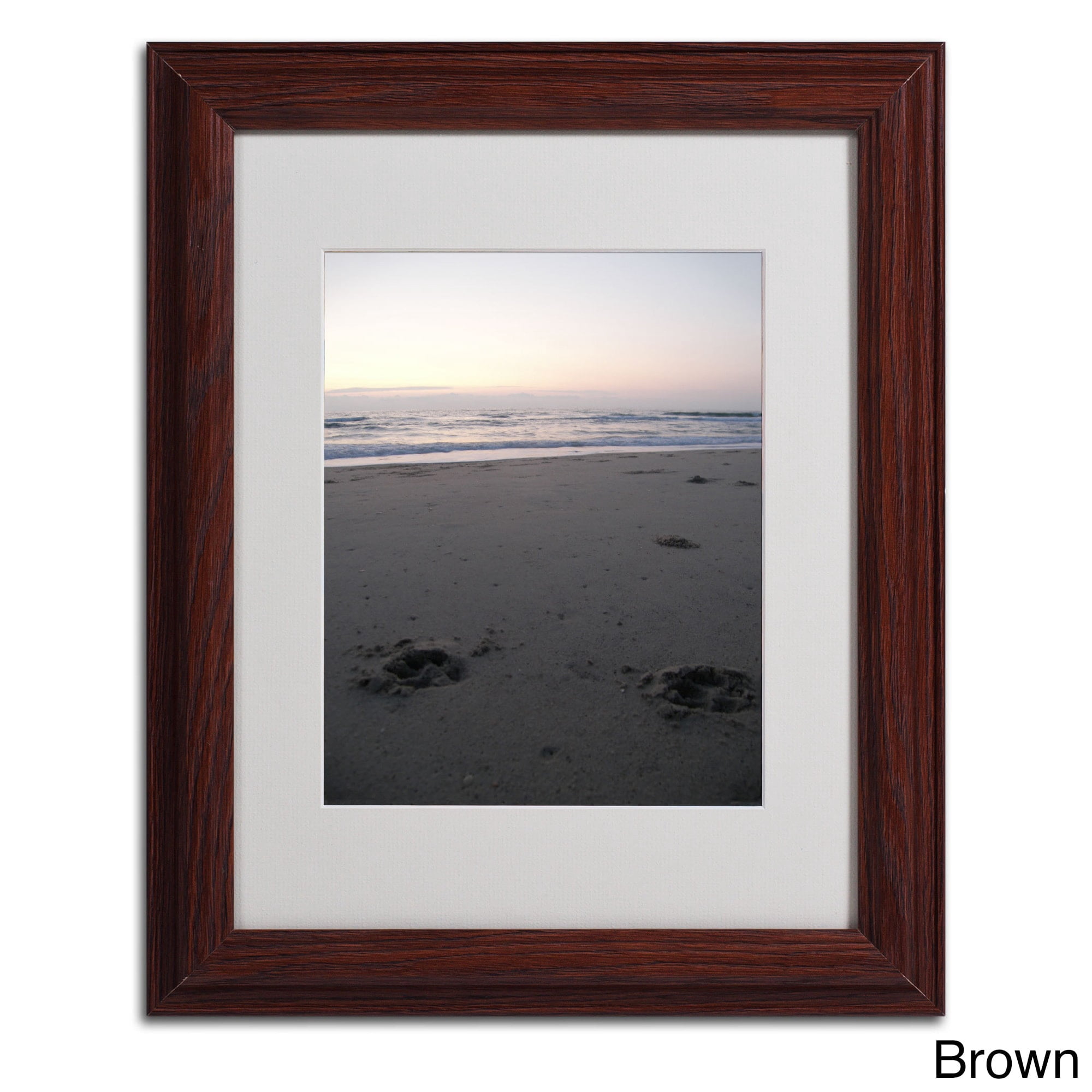 Trademark Fine Art "Unforgotten Steps" Canvas Art by Monica Fleet, White Matte, Black Frame