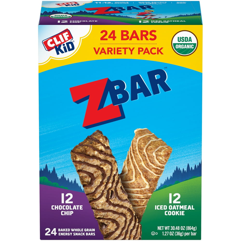 CLIF Kid Zbar Organic Granola Bars,Variety Pack, Kids Snacks, Chocolate