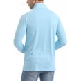 thumbnail image 4 of T-Shirts à Manches Longues pour Hommes UPF 50+ Tees 1/4 Zip Pêche Course Rash Guard T-Shirts Extérieur, 4 of 6