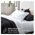 thumbnail image 4 of Drevy Sandwashed Bedding Duvet Cover King/Cal King Size - Premium 1800 Collection Duvet Set - Cooling Duvet Cover - Super Soft Duvet Covers (King/Cal King, Sandwashed Black), 4 of 8