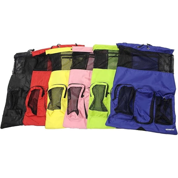 Adoretex Quick Dry Mesh Equipment Sport Drawstring Gym Swim Bag - MB001 - Yellow