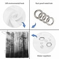 thumbnail image 4 of Grey Forest Shower Curtain, Waterproof Shower Curtains for Bathroom, Vintage Foggy Woods Tree Washable Fabric Bathtub Curtain Set Bath Decor with 12 Hooks 48"x72", 4 of 8