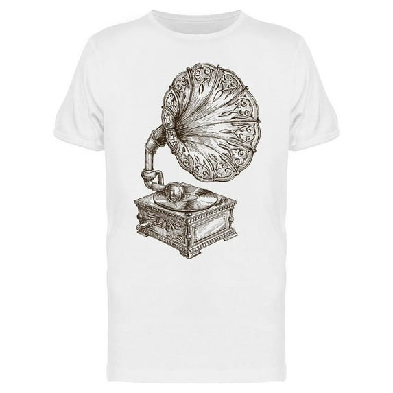 Gramophone Graphic T-Shirt Men -Image by Shutterstock, Male XX-Large