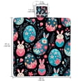 thumbnail image 2 of Easter Outdoor Canvas Picnic Blanket Lightweight Foldable Waterproof Beach Mat with Carrying Strap and Pocket - Camping, Hiking, and Picnics!, 2 of 6