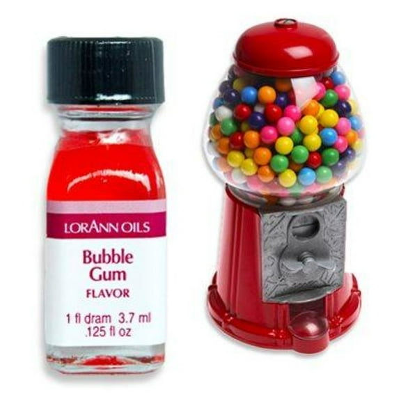 Lorann Oils Bubble Gum 1 Dram Super Strength Flavor Extract Candy Baking Includes 1 Dram Dropper And Recipe Card