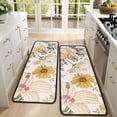 thumbnail image 4 of Kitchen Rugs Sets Of 2,Pioneer Flower Floral Print Pattern Anti Fatigue Kitchen Mat Rugs Non Slip Washable,Decorative Kitchen Floor Mats for Kitchen,Sink,Laundry,17"x47"+17"x47", 4 of 5