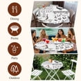 thumbnail image 7 of Chicken Round Tablecloth, Fitted Table Cover with Elastic for 45"-54" Round Tables, Farmhouse Country Animal Retro Pastoral Black Table Cloth Outdoor Indoor Dinning Party Waterproof Tablecloths, 7 of 7