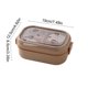 thumbnail image 3 of Bento Aislado e Impermeable 900ml, Recipiente de Plástico con Compartimentos Seguro para Microondas con Cubiertos, Marrón, 19x12.5x8.5cm, 3 of 8