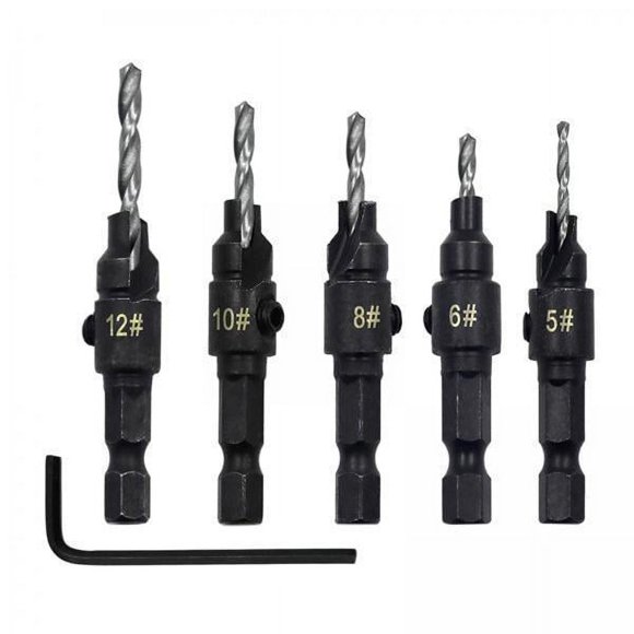 Juego de brocas de alta Velocidad Strade Fareast Limited 6x5 piezas con Llave Incluida