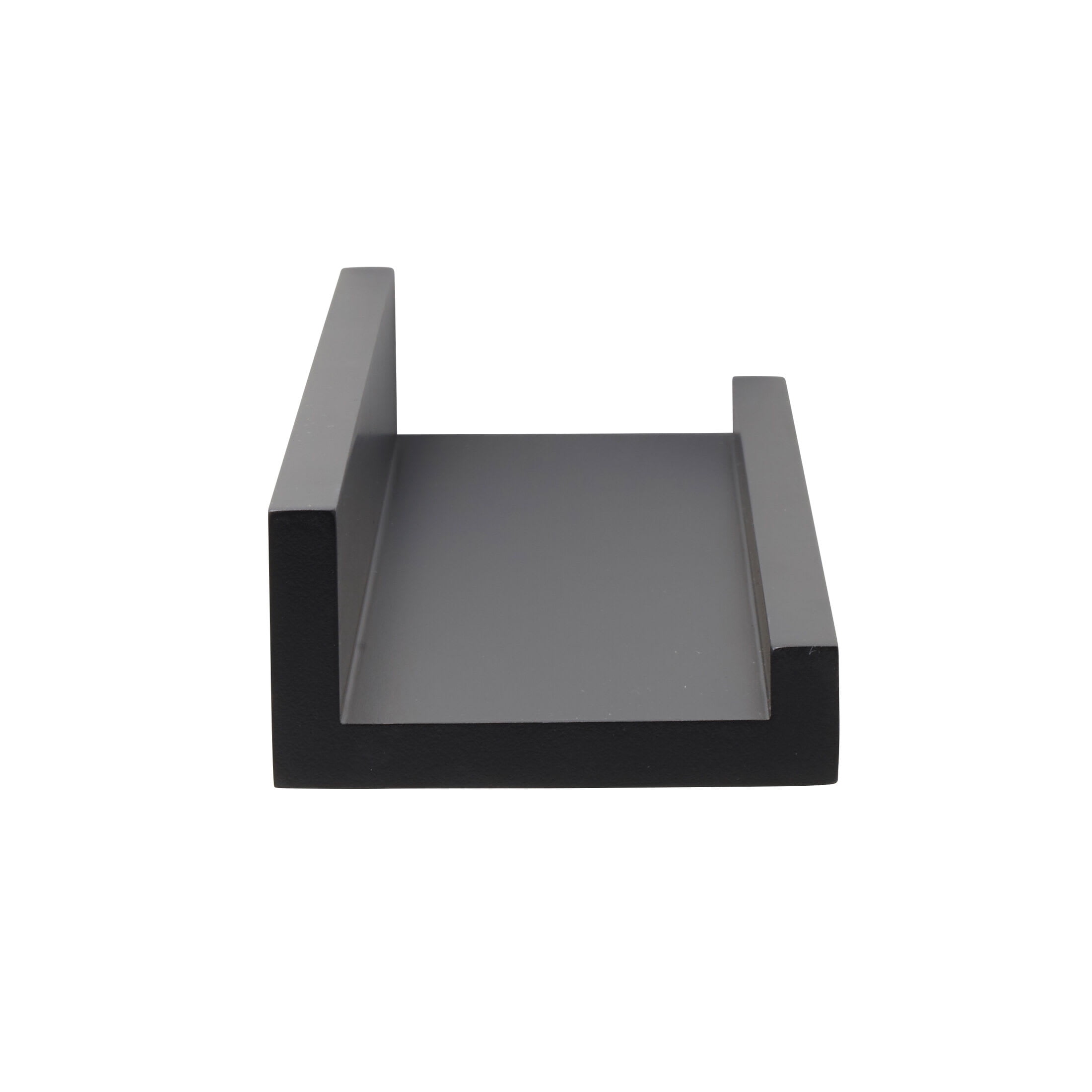 Melannco 14-inch Floating Photo Ledge Set of 2, Black