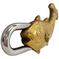 Solid Brass Fish Padlock with 2 Keys, Beautiful Fully Functional Lock ...