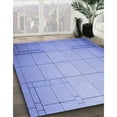 thumbnail image 3 of Ahgly Company Machine Washable Indoor Square Transitional Jeans Blue Area Rugs, 5' Square, 3 of 7