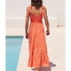 thumbnail image 4 of Vestido de cuello ancho, vestido informal de verano, vestido largo con tirantes, vestido largo informal de verano para mujer, el mejor en su clase, 4 of 6