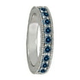 thumbnail image 6 of 1.50 Ct Ctw Channel Prong Setting Blue Diamond Wedding Band - 10K Gold, 6 of 9