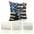 thumbnail image 4 of Deer Skull Throw Pillow Cover Blue Camouflage Camo Reindeer Decorative Pillow Case Black Stripes Star American Flag Cushion Cover for Home Bed Sofa Office, 4 of 5