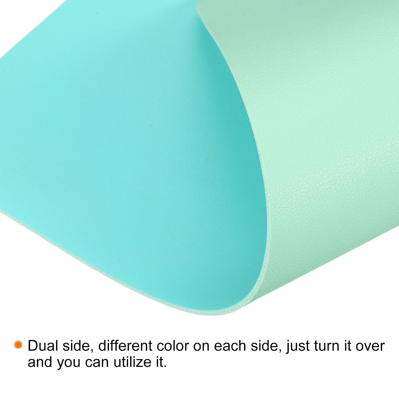 Uxcell 27.56"x13.78" Desk Mat Protector, PU Leather Dual Side Waterproof Mouse Pad Writing Mat for Office Home, Blue, Green