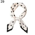 thumbnail image 2 of SPRING PARK Fashion Women Stripe Print Pleated Square Silk Satin Scarf Neckerchief Headscarf, 2 of 8