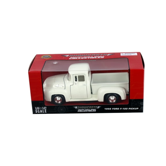 1956 Ford F-100 Pickup Truck, White - Showcasts 77235W - 1/24 Scale Diecast Model Car