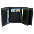 thumbnail image 5 of RFID Blocking Premium Leather enter Flap Trifold Wallet Center Flap, 5 of 11