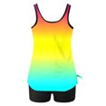 thumbnail image 4 of Tankini Swimsuits for Women Plus Size,Summer Casual Tankini Swimsuits with Shorts,Tankini Bathing Suits for Women Two Piece,,;Women Conservative Print Strappy Back Set Two Piece Swimsuits Swimdress, 4 of 7