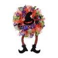 thumbnail image 2 of Guirnalda de Halloween para guirnalda de puerta de, dos patas largas, calabaza, corona de de Halloween, corona artificial para decoración Macarena corona de halloween, 2 of 8