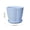Blue, variant on Flower Pot With Drainage Hole, Plastic Planter With Saucer, Petal Shaped Decorative Lightweight Plant Pot for Indoor Outdoor SUCCULENTs, Herbs, Tabletop Shelf Windowsill Display
