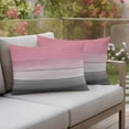 thumbnail image 2 of Outdoor Waterproof Pillow Covers Farm Wood Board Pink Gradient Decorative Throw Pillow Protectors,Pillowcase Cushion Cases for Patio Sofa Garden Couch,20x12in,Pack of 2, 2 of 14