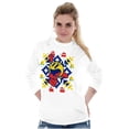 thumbnail image 4 of Ugly Christmas Pixel PACMAN Snowflake Long Sleeve TShirt Men Women Brisco Brands S, 4 of 6