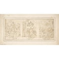 thumbnail image 3 of Ciro Ferri 14x9 Black Modern Framed Museum Art Print Titled - Drawing for Ceiling Decoration Consisting of Three Panels Each Showing a Different Scene with Figures (1634-89), 3 of 5