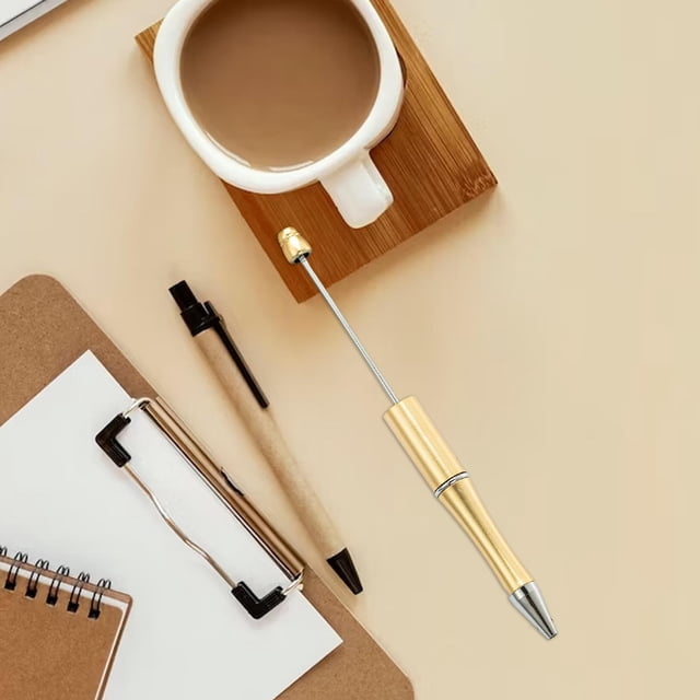 Bolígrafo con de 10 piezas, bolígrafo DIY, regalo de cumpleaños, bolígrafo creativo multifunción para estudiantes, niños, adultos, escuela de Dorado CUTICAT Bolígrafo con cuentas