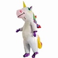 thumbnail image 5 of Inflatable Unicorn Costume Cosplay Party Holiday Christmas Halloween Parade Carnival Suit Jumpsuit Theme Party Dress Up,Height 59"–74.8",WHITE, 5 of 7