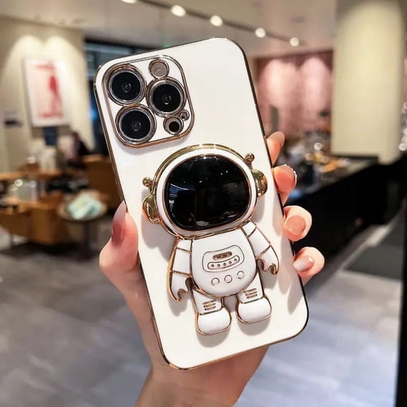 Astronaut Foldable Bracket Phone Case For iPhone 16 Pro