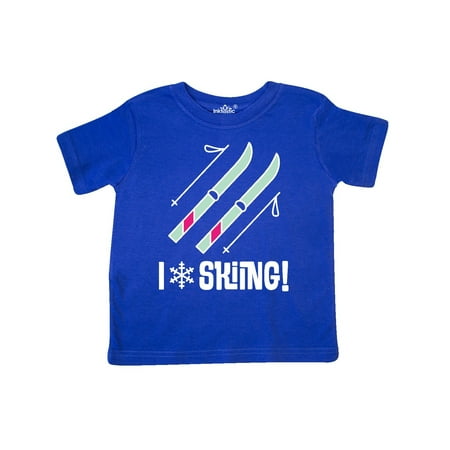 

Inktastic Skier I Love Skiing Gift Toddler Toddler Girl T-Shirt