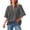Grey, variant on Women's Summer Short Lantern Sleeve Tops Loose Fit Button Down Shirt Casual Pleated V Neck Blouses