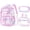 Pastel Pink, variant on 3PCS Cute Clear Backpack Set with Lunch Box & Pencil Case, Heavy Duty PVC Transparent Stadium Event Approved Bookbag, Blue Camouflage
